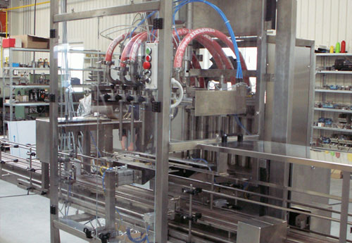 Šestihlavová liniová plnička